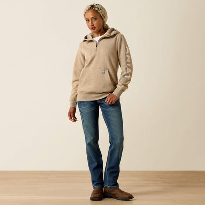 Women Rebar Lightweight Logo 1/2 Zip Hoodie | Ariat near me