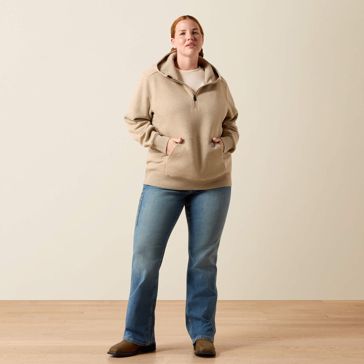 Women Rebar Lightweight Logo 1/2 Zip Hoodie | Ariat near me