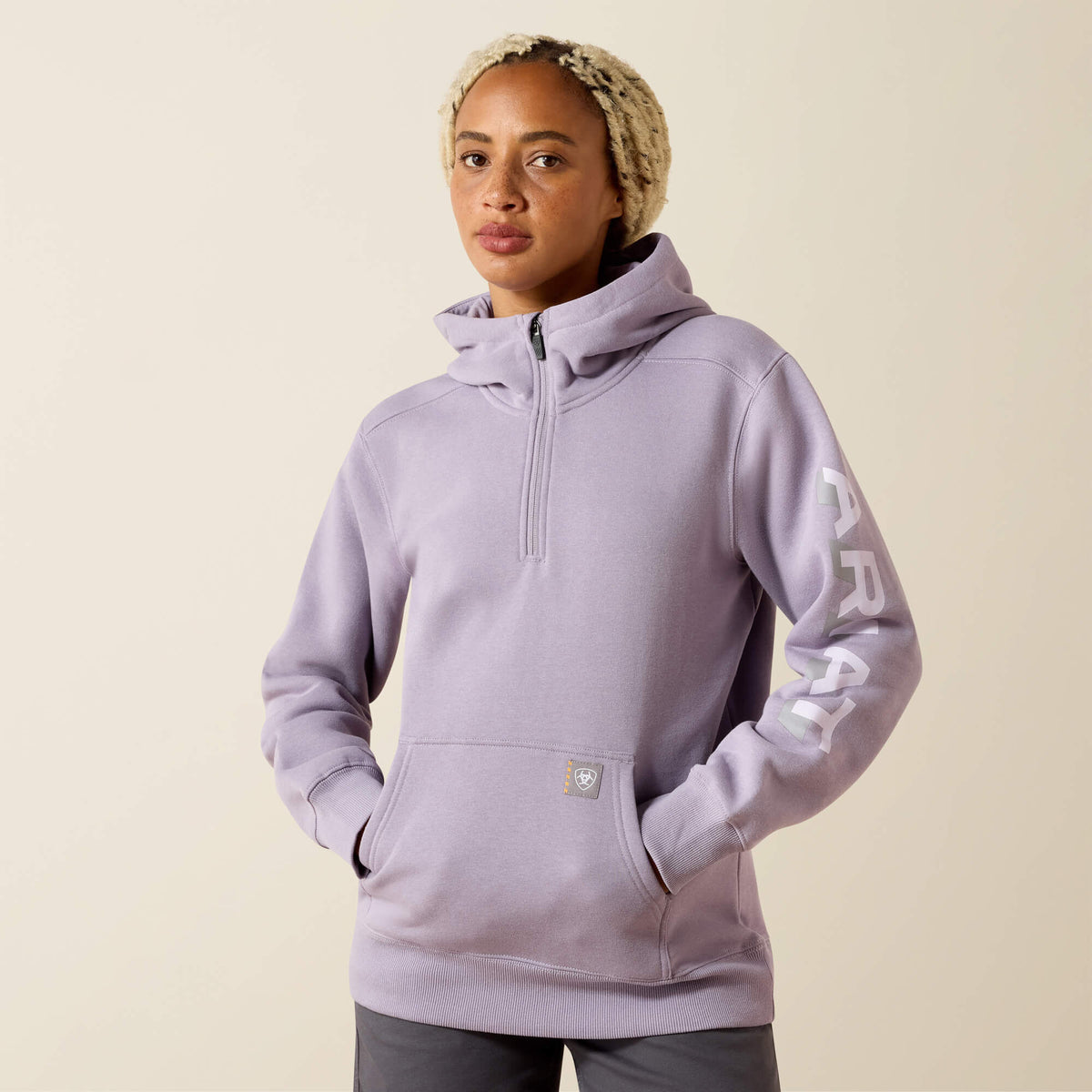 Women Rebar Lightweight Logo 1/2 Zip Hoodie | Ariat near me