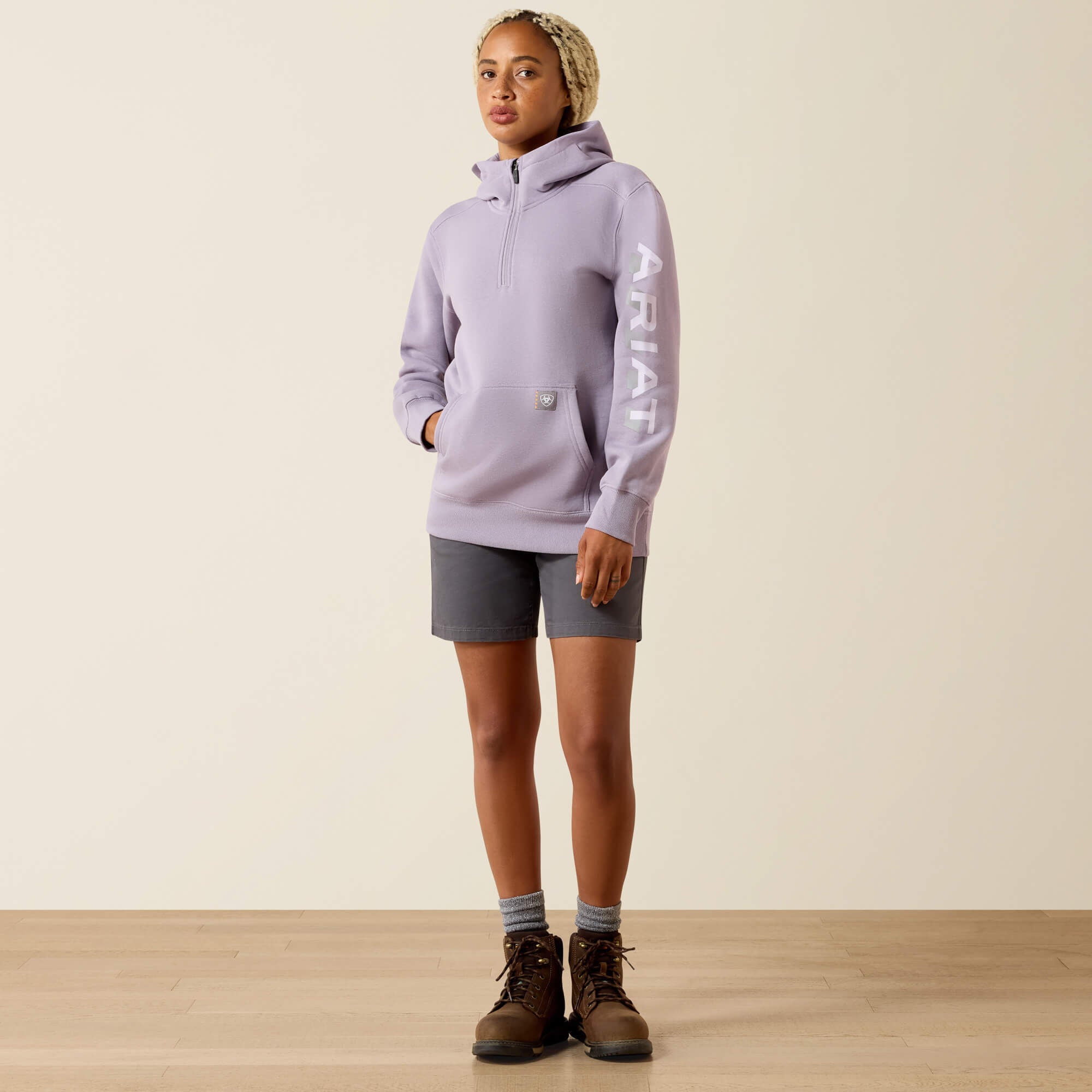 Women Rebar Lightweight Logo 1/2 Zip Hoodie | Ariat near me