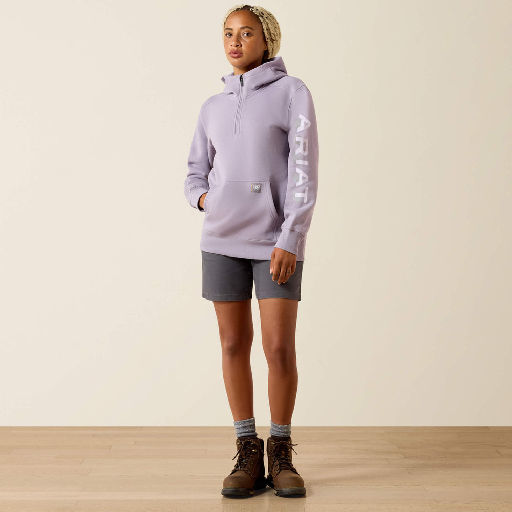 Women Rebar Lightweight Logo 1/2 Zip Hoodie | Ariat near me