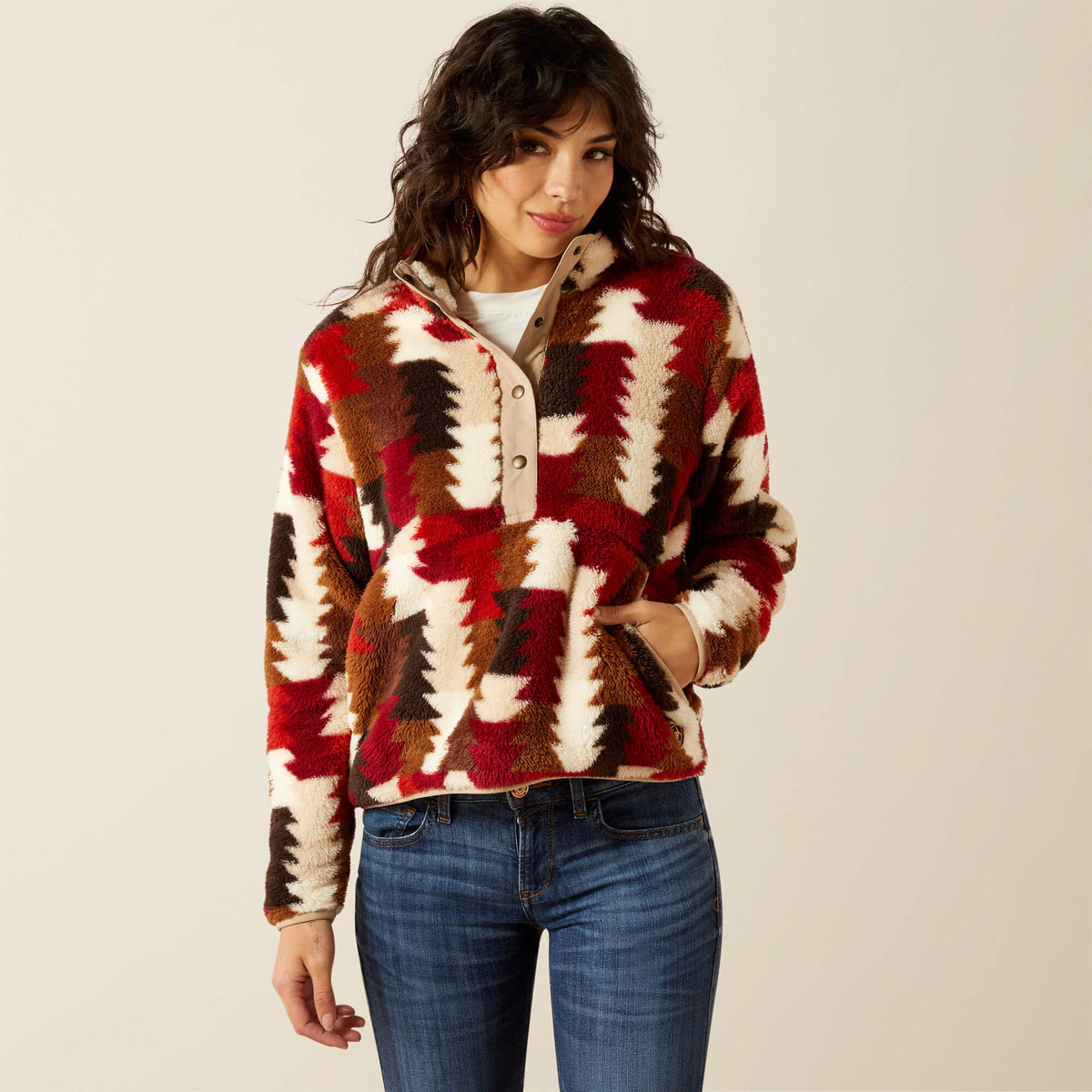 Women Berber Snap Front Sweatshirt | Ariat Discount