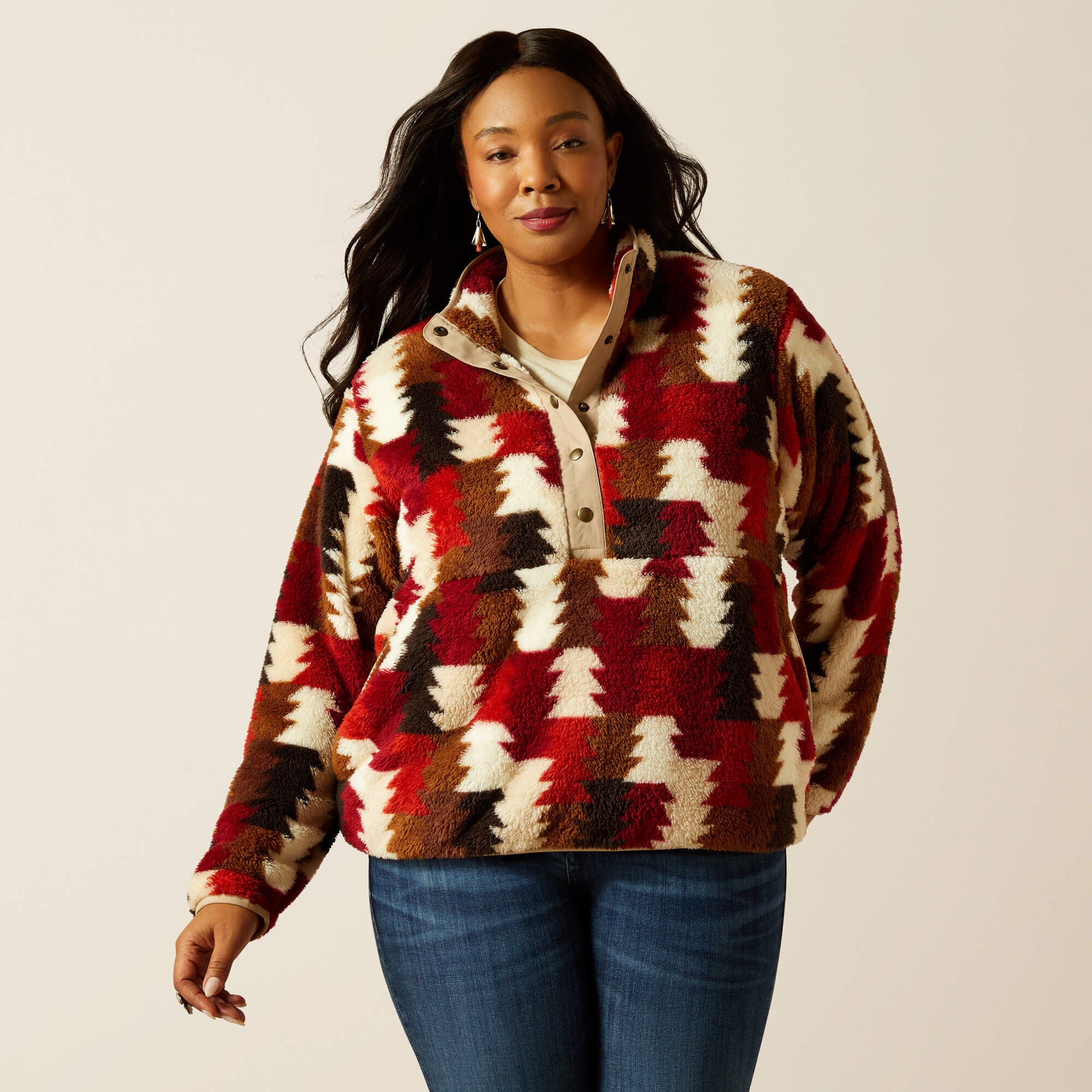 Women Berber Snap Front Sweatshirt | Ariat Discount