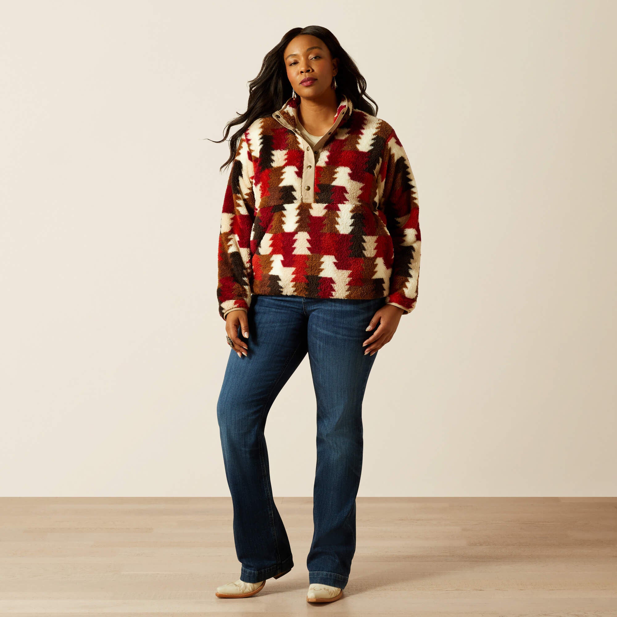 Women Berber Snap Front Sweatshirt | Ariat Discount