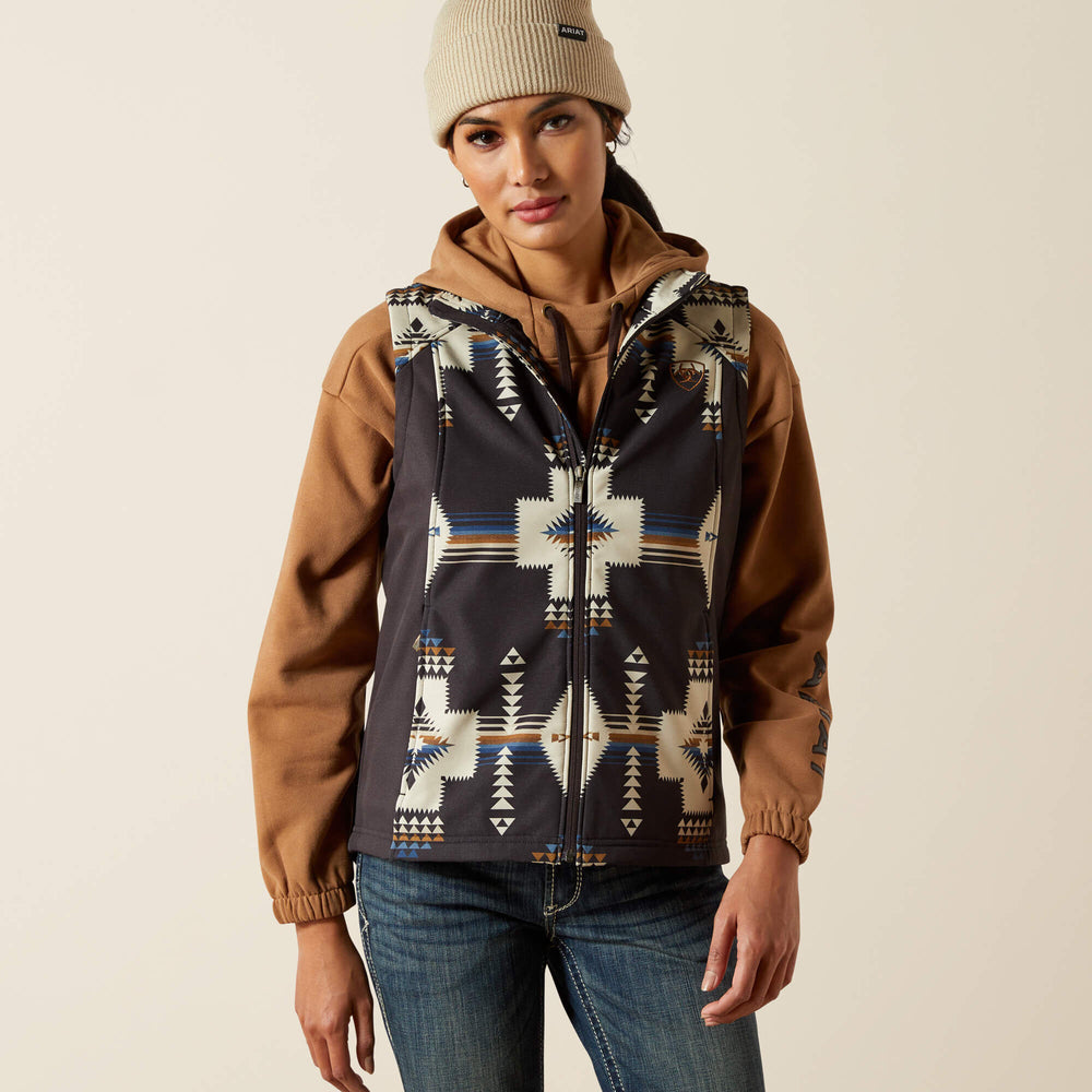 Women Ariat Logo Softshell Print Vest | Ariat us