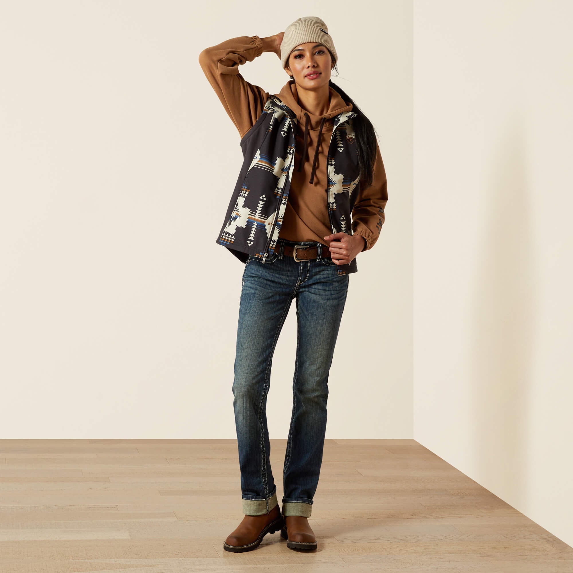 Women Ariat Logo Softshell Print Vest | Ariat us