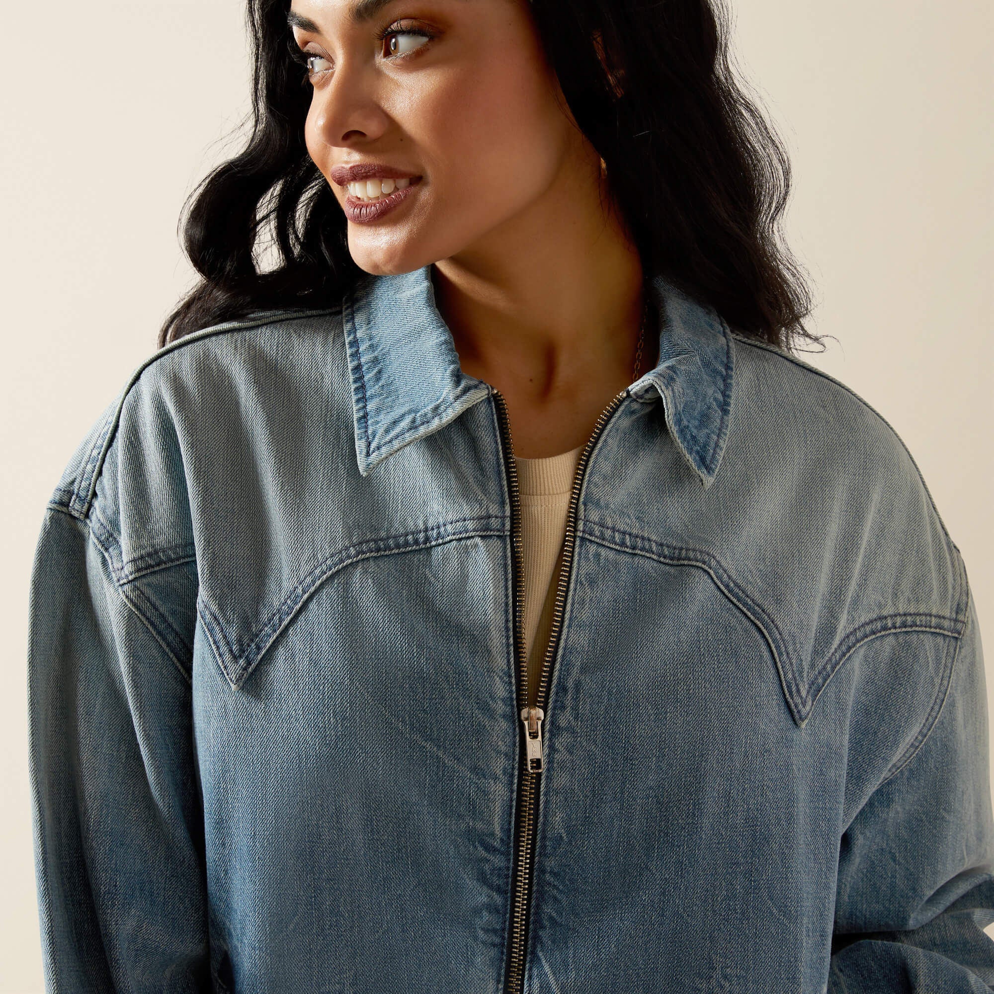 Women|Trends Cheyenne Denim Bomber Jacket | Ariat us