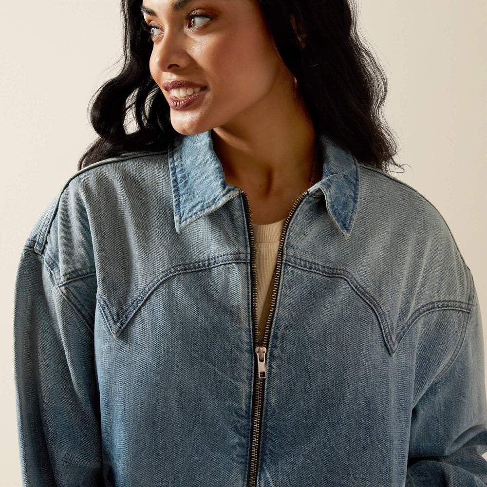 Women|Trends Cheyenne Denim Bomber Jacket | Ariat us
