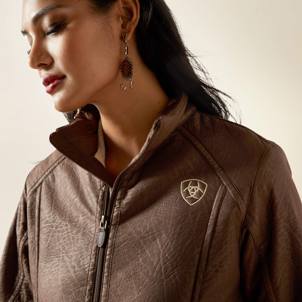 Women|Trends Ariat Logo Softshell Faux Leather Jacket | Ariat us