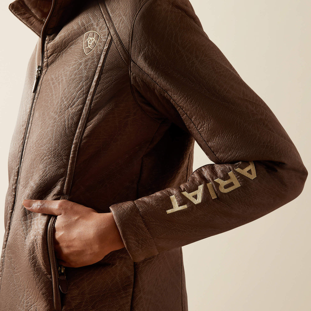 Women|Trends Ariat Logo Softshell Faux Leather Jacket | Ariat us