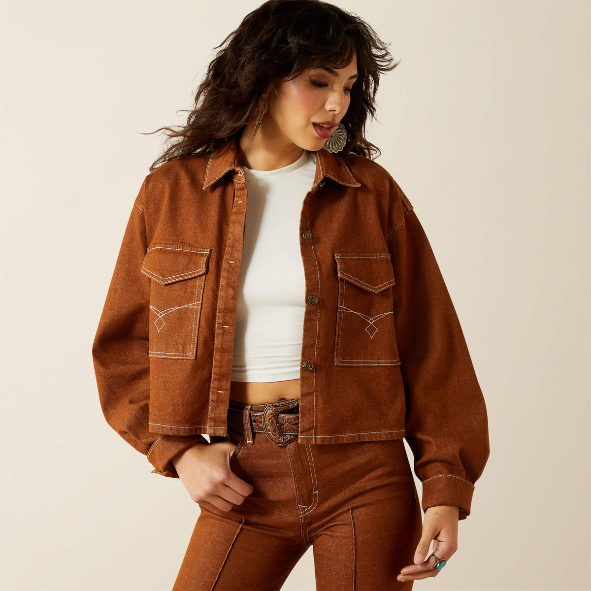 Women|Trends Boxy Cropped Denim Jacket | Ariat near me