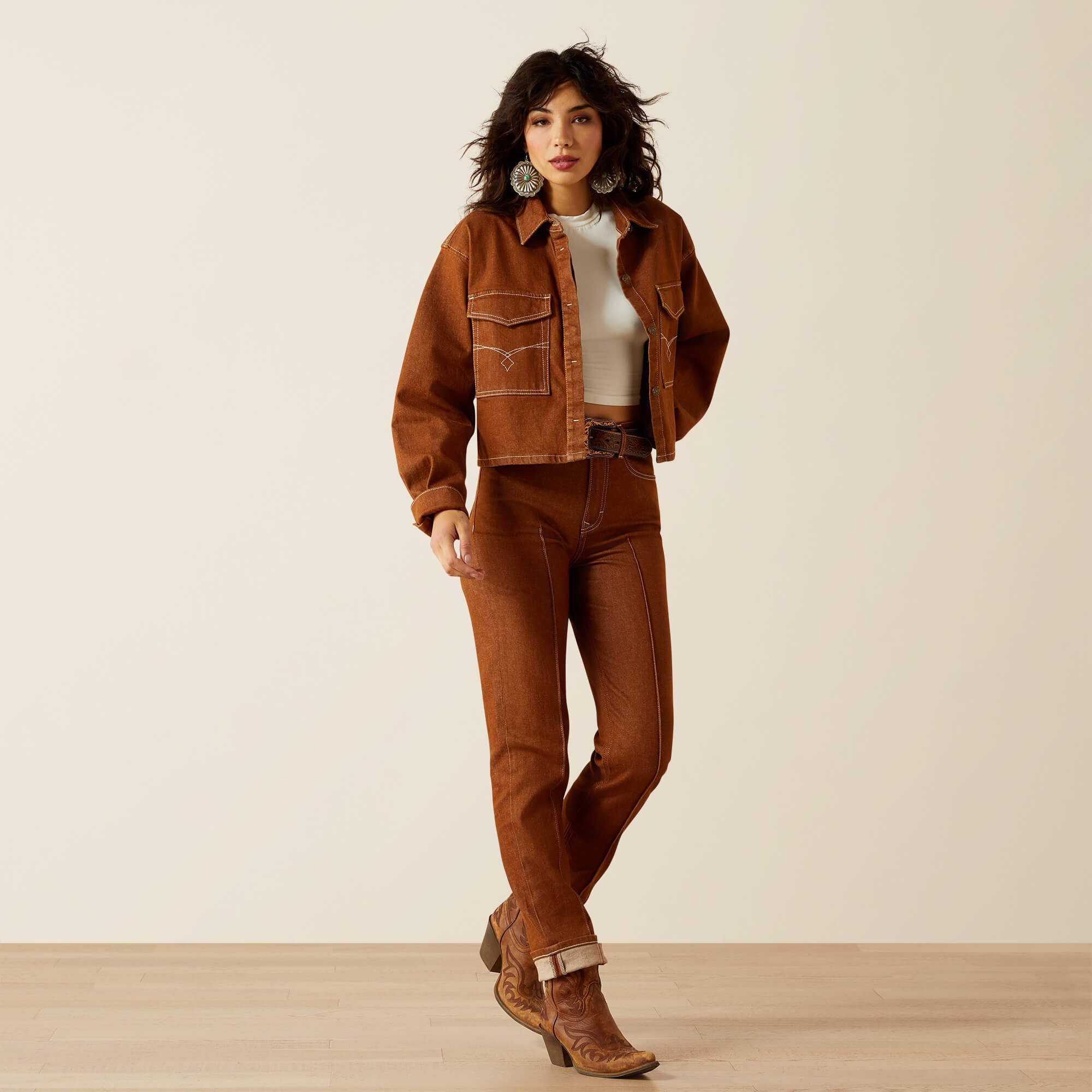 Women|Trends Boxy Cropped Denim Jacket | Ariat near me