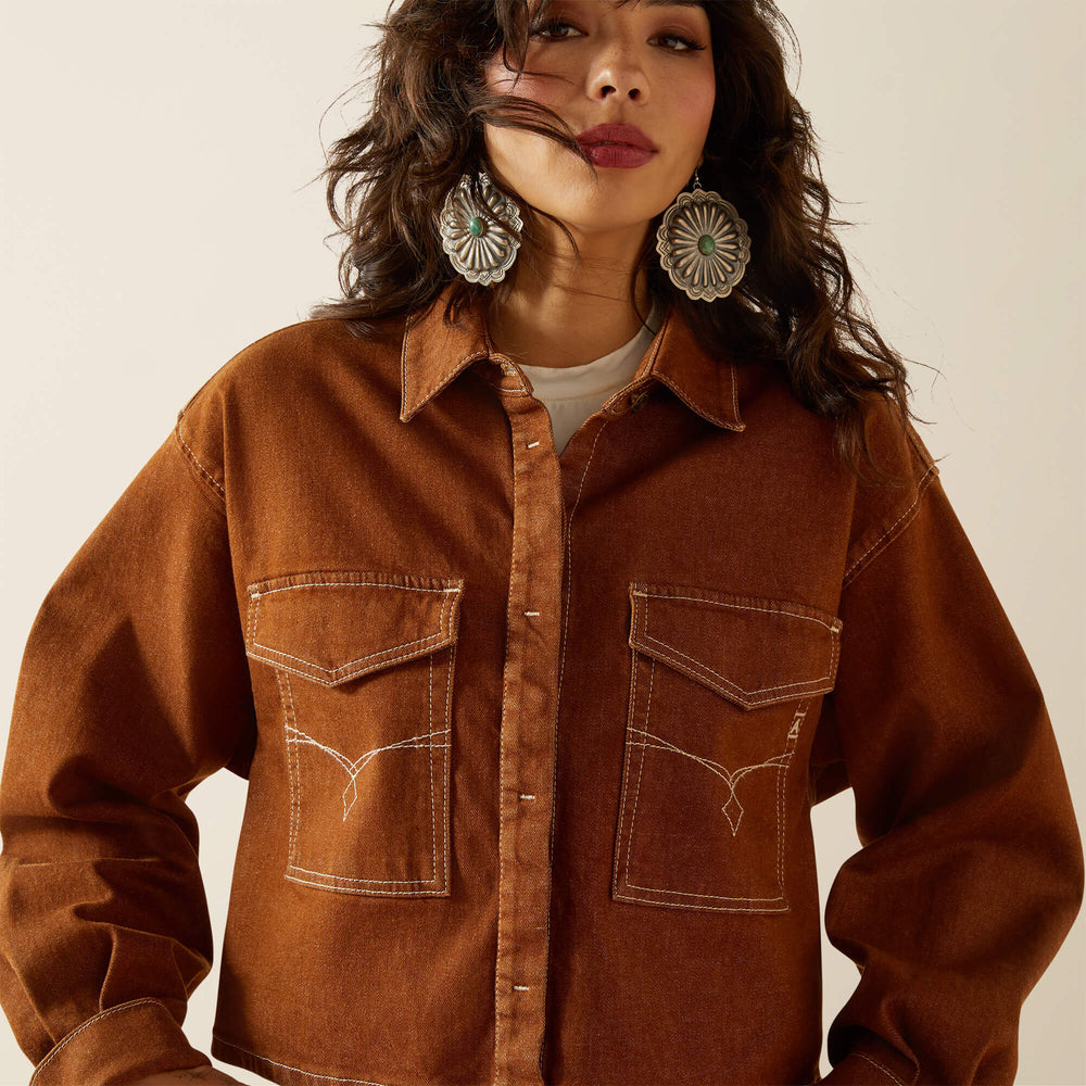 Women|Trends Boxy Cropped Denim Jacket | Ariat near me