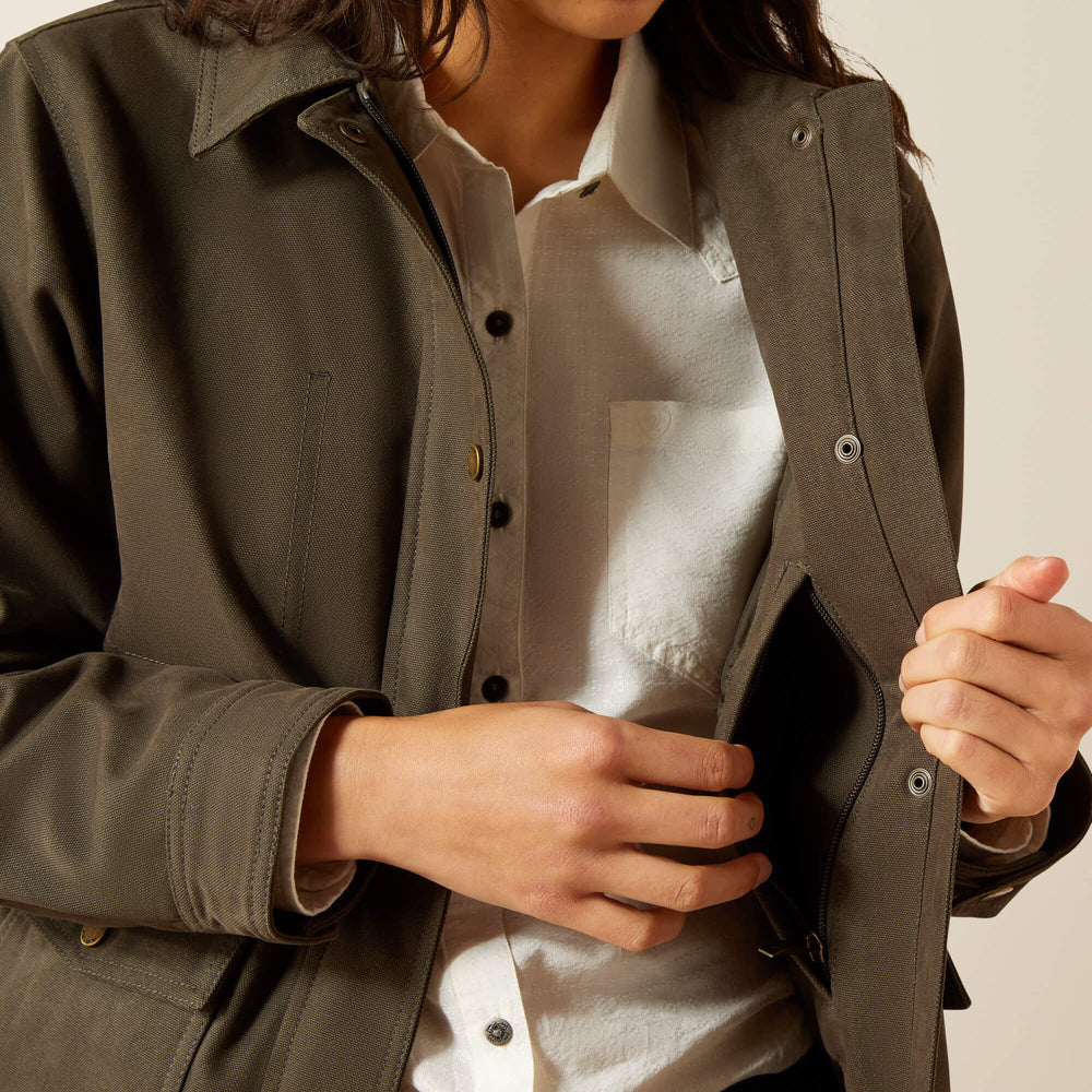 Women Western Canvas Chore Jacket | Ariat for sale