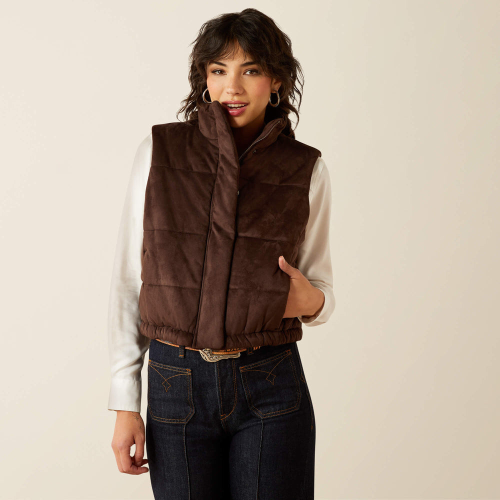 Women|Trends Swirls Faux Leather Vest | Ariat for sale