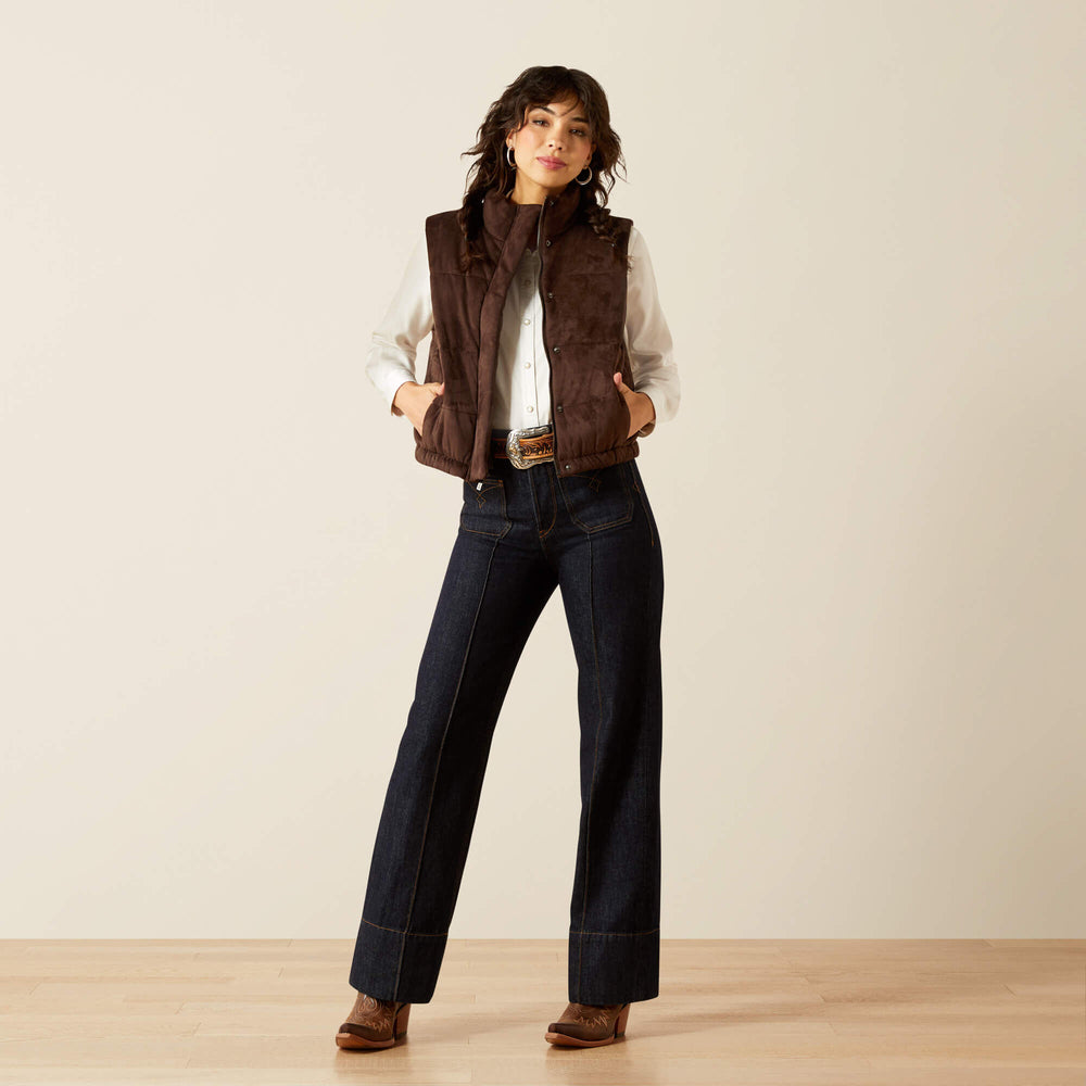 Women|Trends Swirls Faux Leather Vest | Ariat for sale