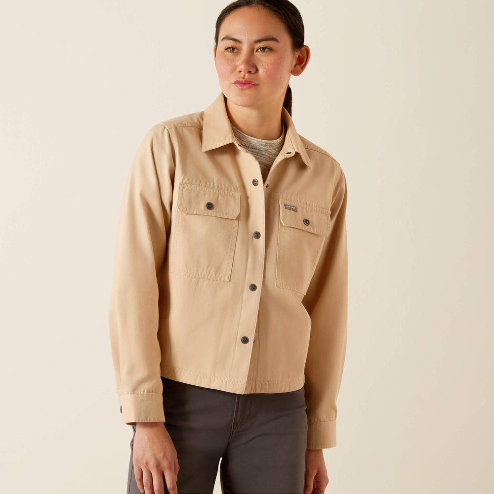 Women Rebar Cropped Woven Shirt Jacket | Ariat for sale