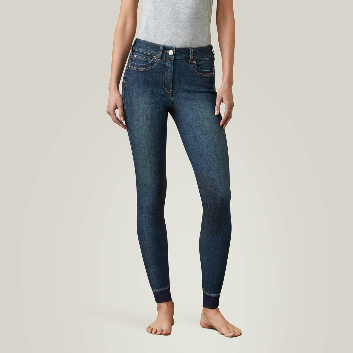 Women|Trends Halo Denim Knee Patch Breech | Ariat us