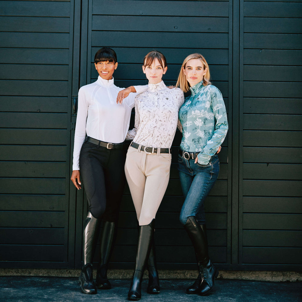 Women|Trends Halo Denim Knee Patch Breech | Ariat us