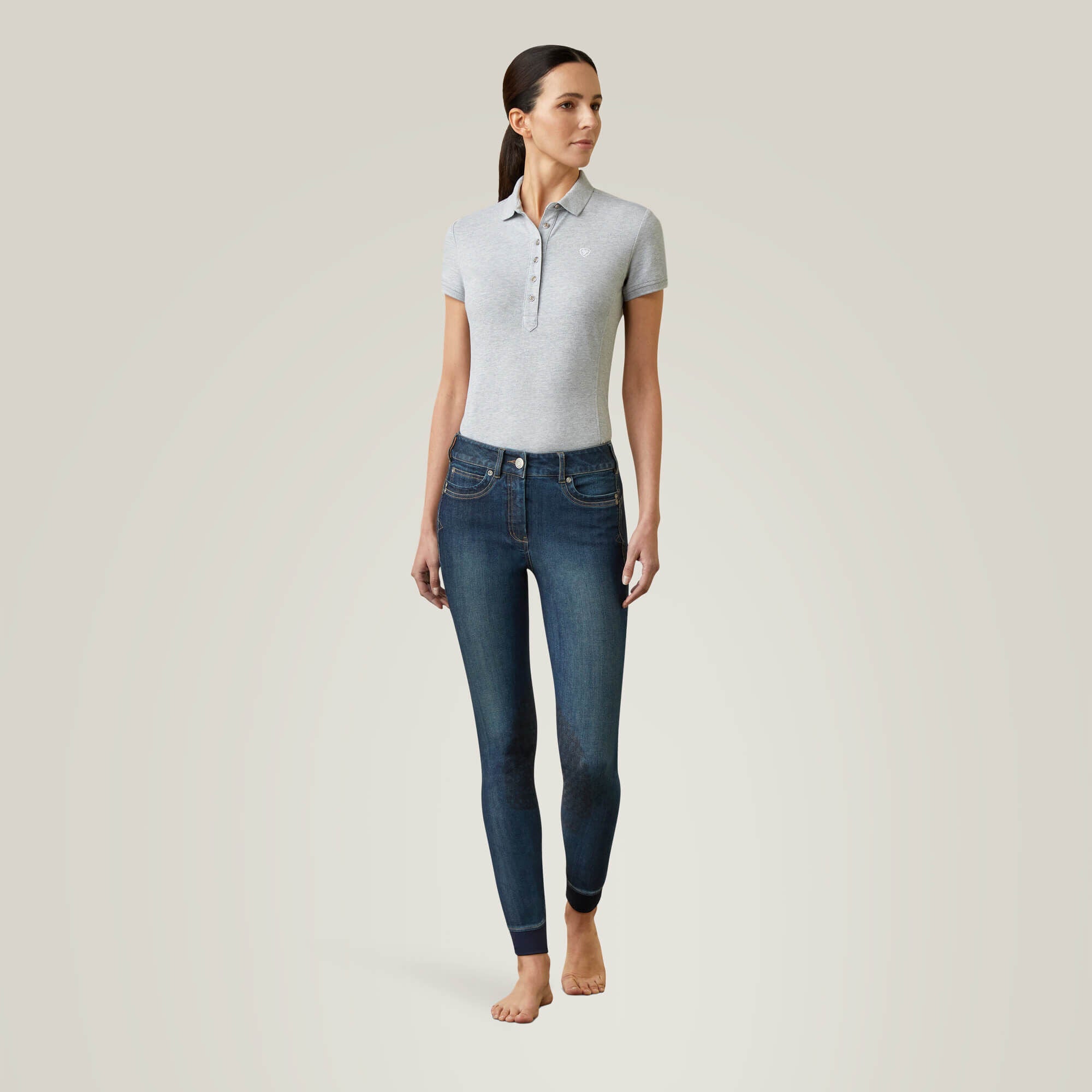Women|Trends Halo Denim Knee Patch Breech | Ariat us