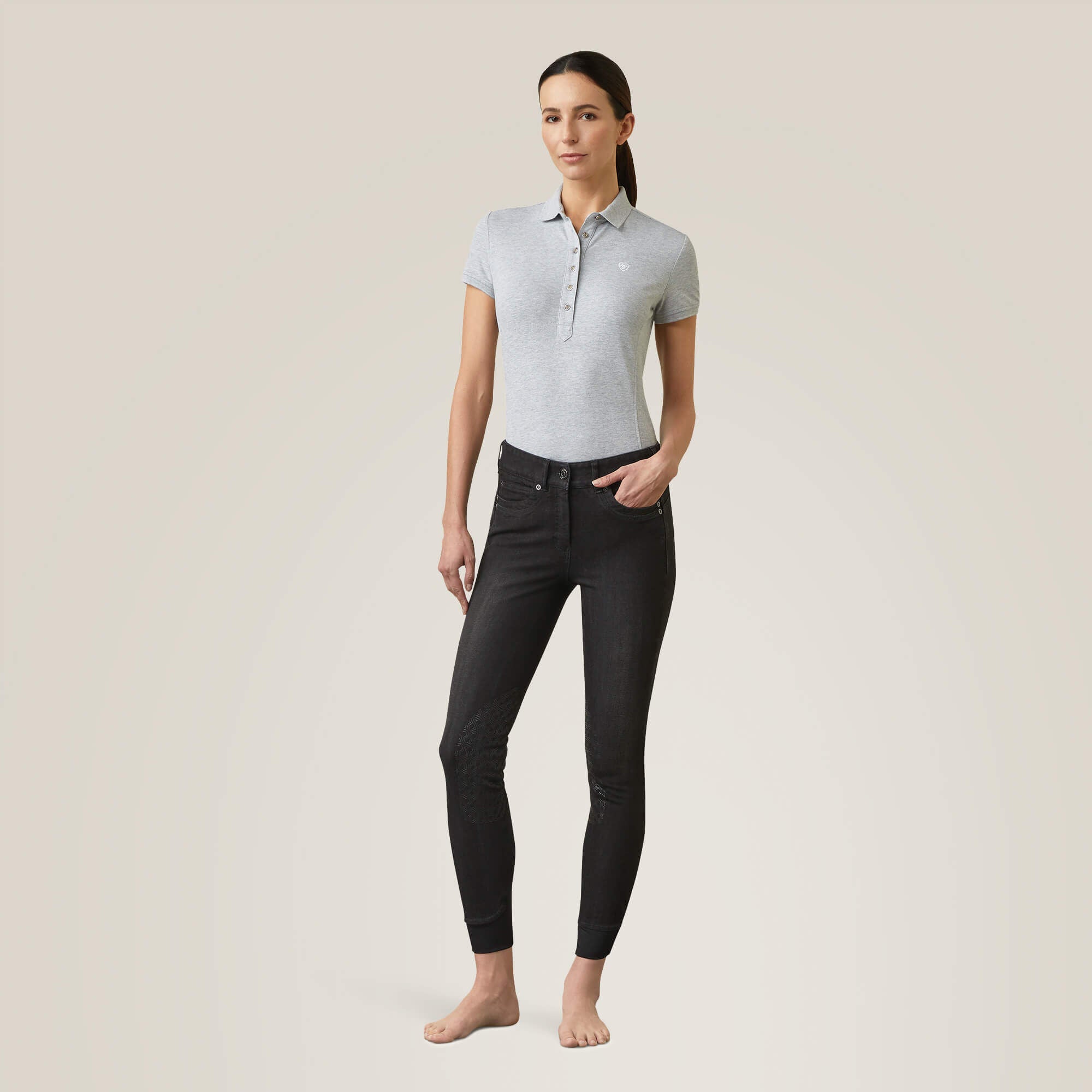 Women Halo B Denim Knee Patch Breech | Ariat Discount