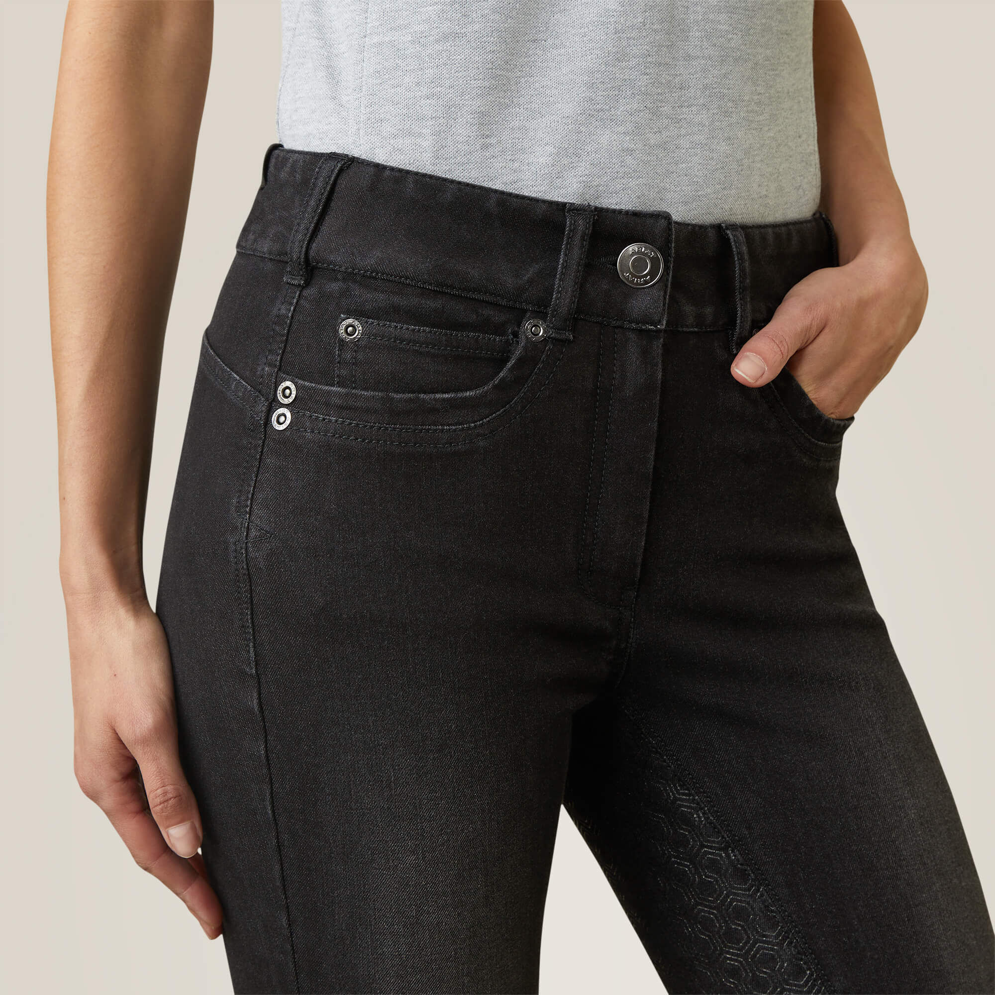 Women|Trends Halo B Denim Full Seat Breech | Ariat for sale