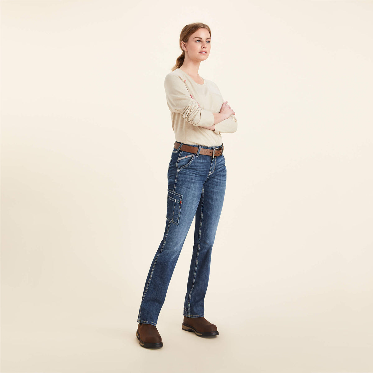 Women FR Perfect Rise DuraLight Stretch Cell Phone Pocket Straight Jean | Ariat Discount