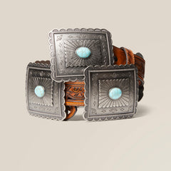 Women|Trends Turquoise Burst Concho Belt | Ariat Online