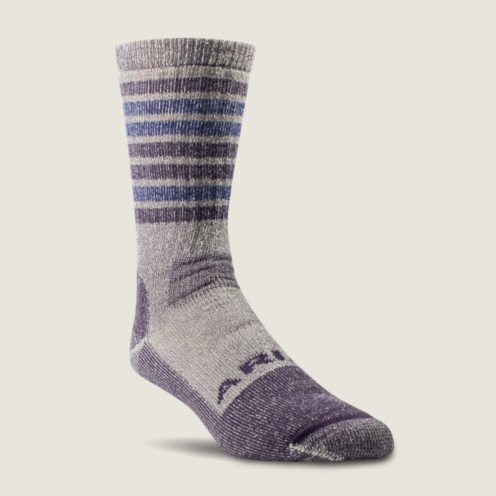 Women Midweight Merino Wool Blend Steel Toe Work Sock 2 Pair Multi Color Pack | Ariat