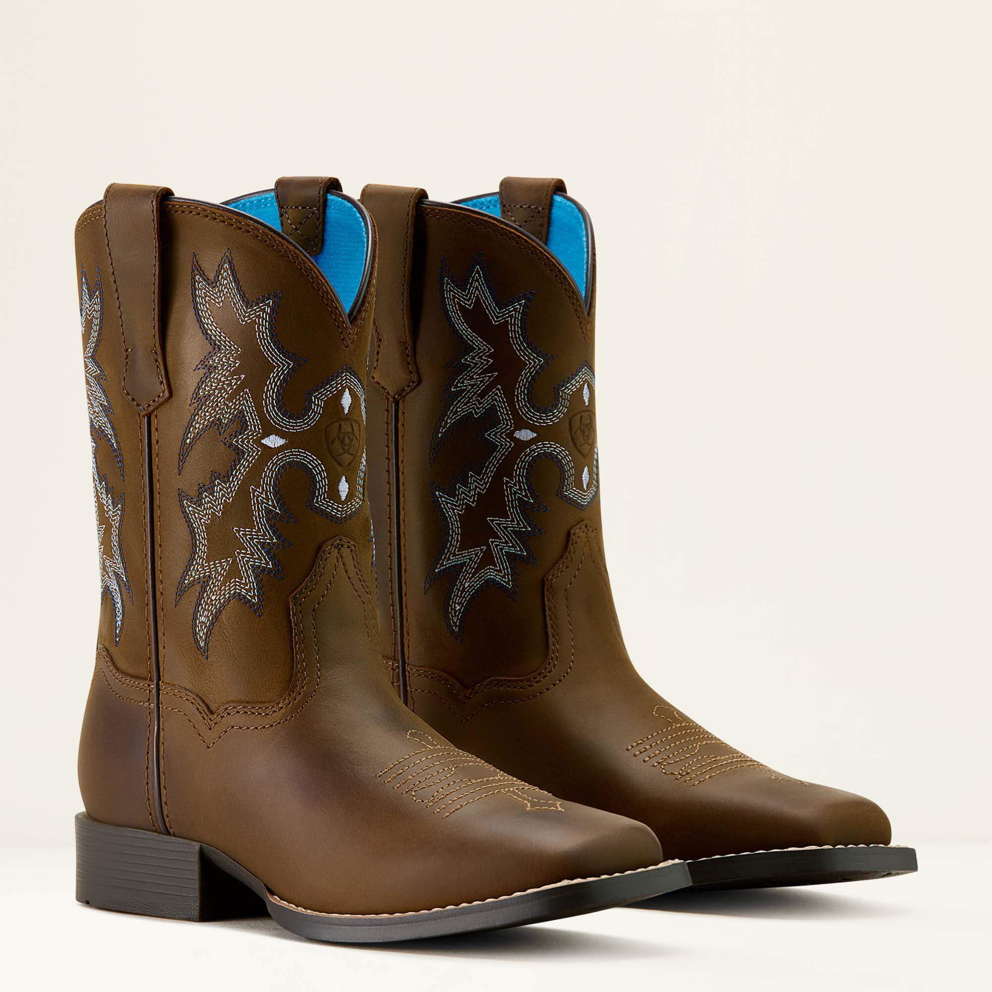 Kids Tombstone Wide Square Toe Western Boot | Ariat for sale