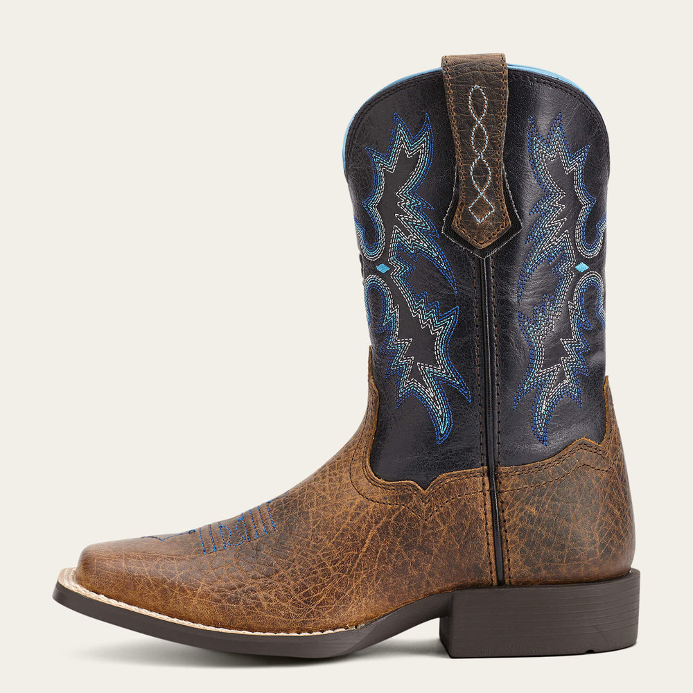 Kids Tombstone Wide Square Toe Western Boot | Ariat on sale
