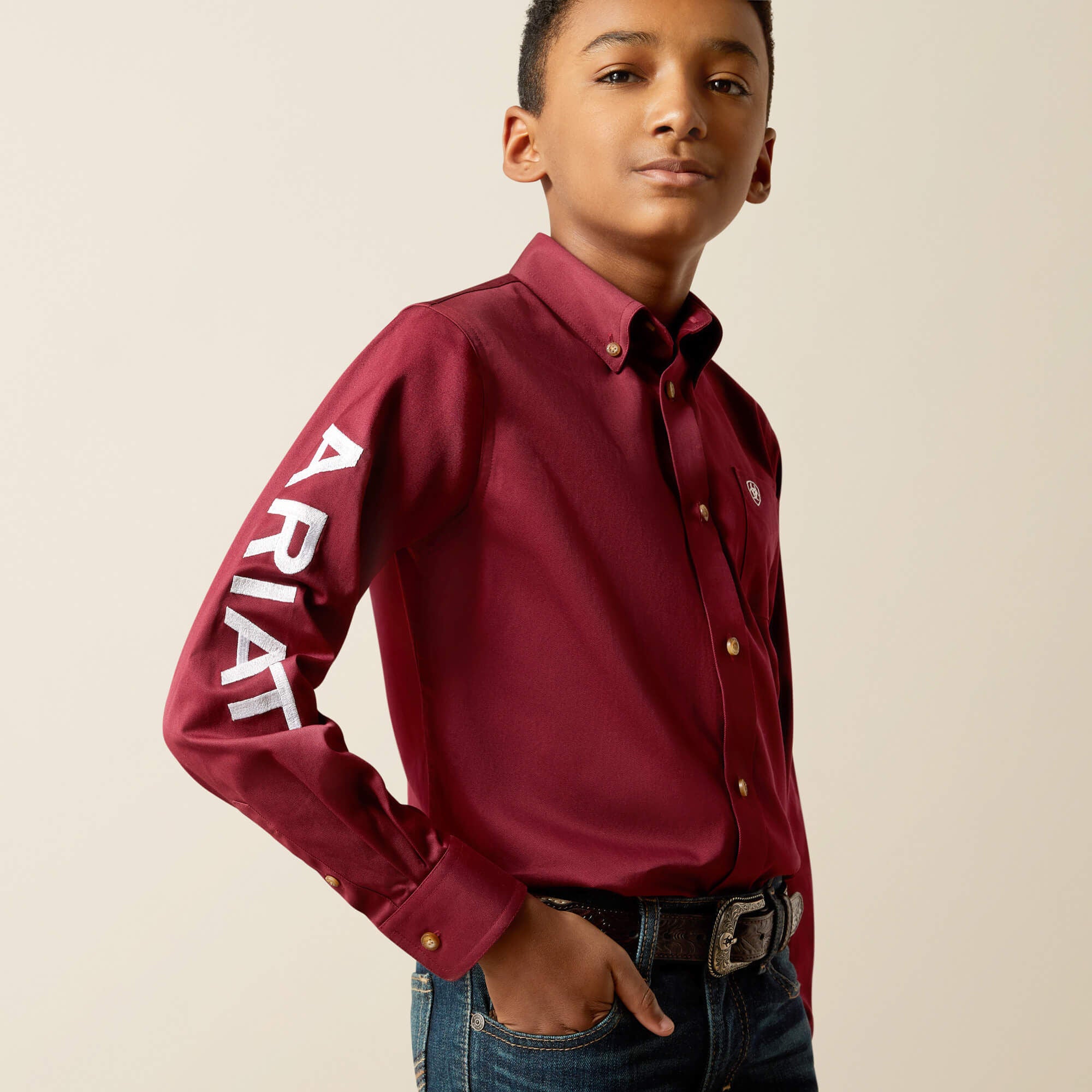Kids Team Logo Twill Classic Fit Shirt | Ariat near me