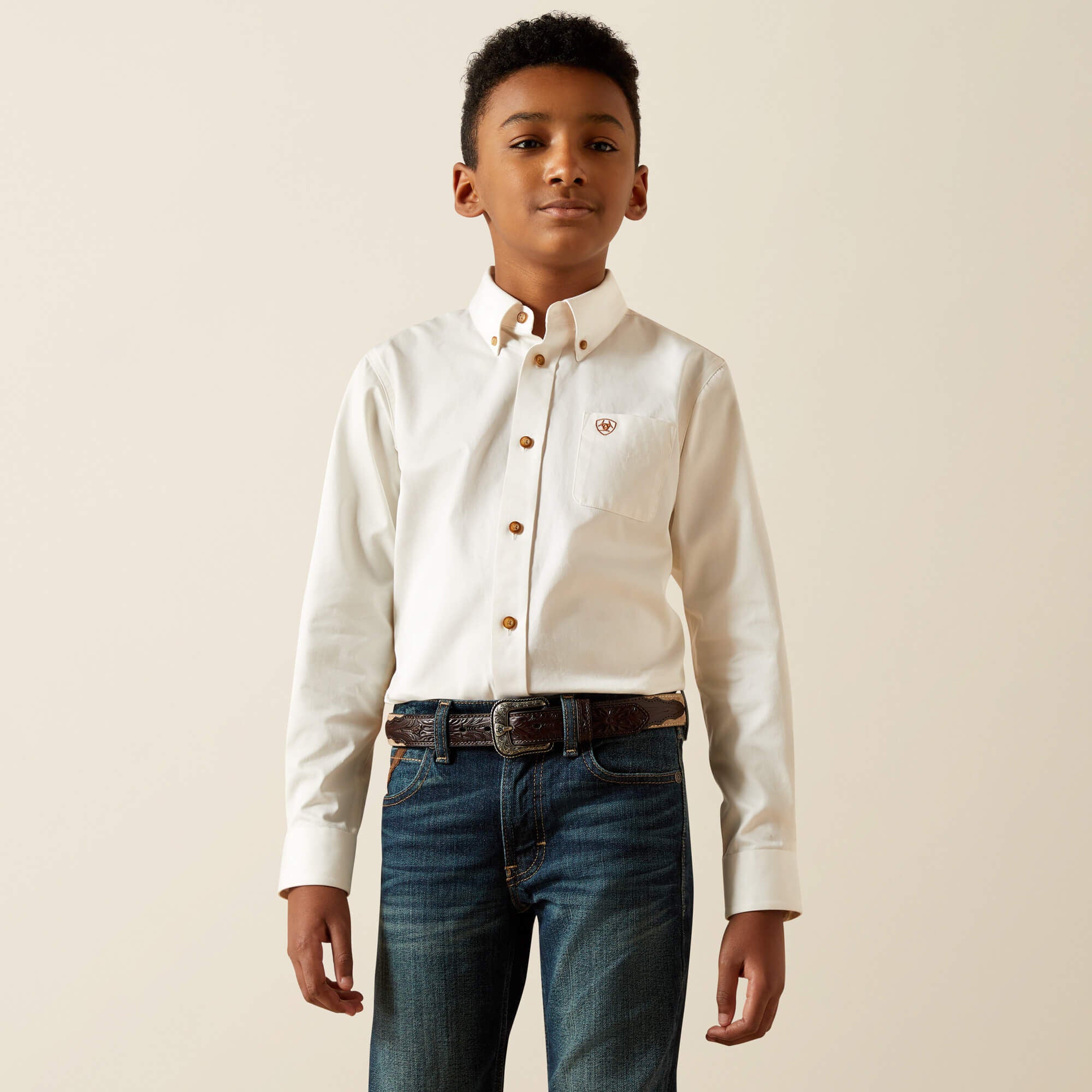 Kids Solid Twill Classic Fit Shirt | Ariat Online