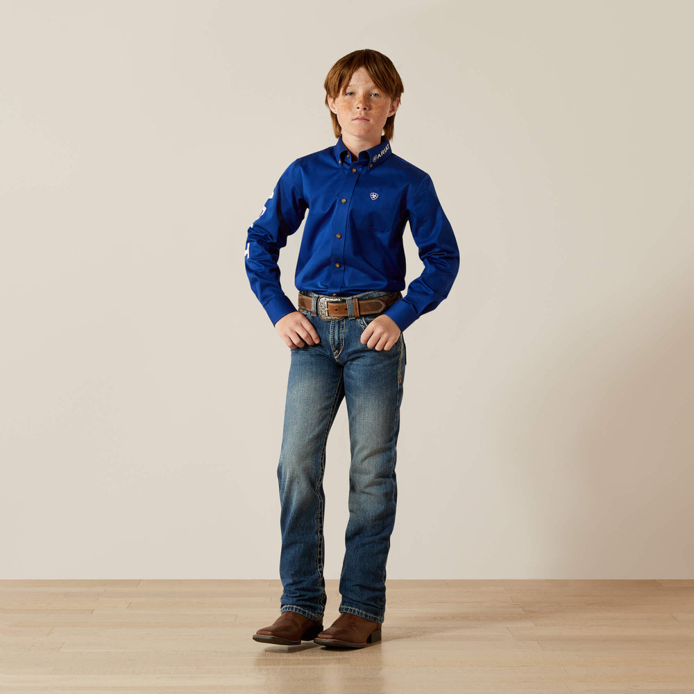 Kids Team Logo Twill Classic Fit Shirt | Ariat for sale