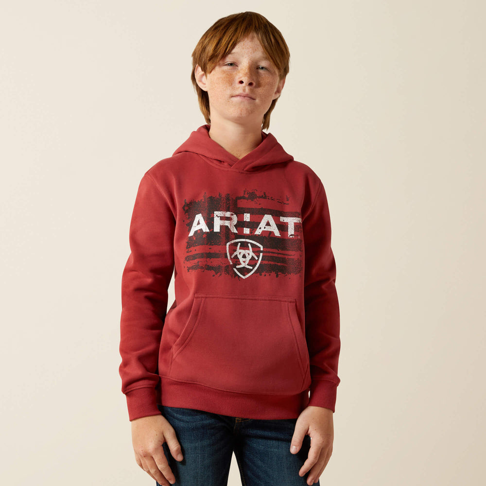 Kids Ariat Liquid Stamp Flag Hoodie | Ariat on sale