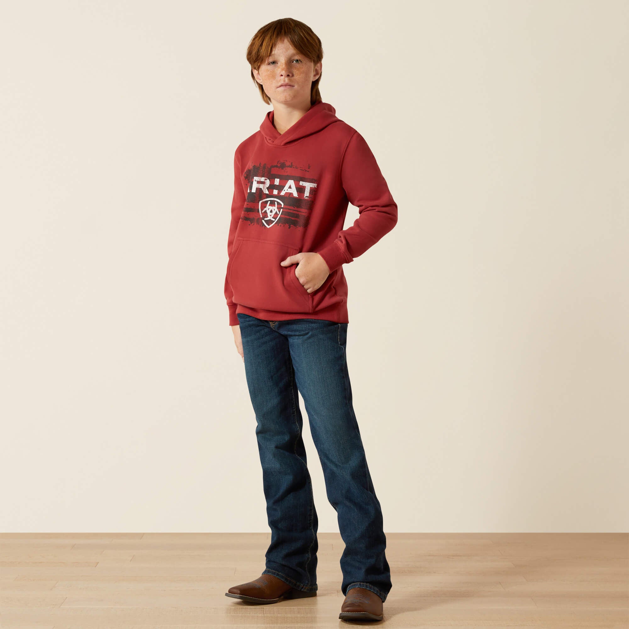Kids Ariat Liquid Stamp Flag Hoodie | Ariat on sale