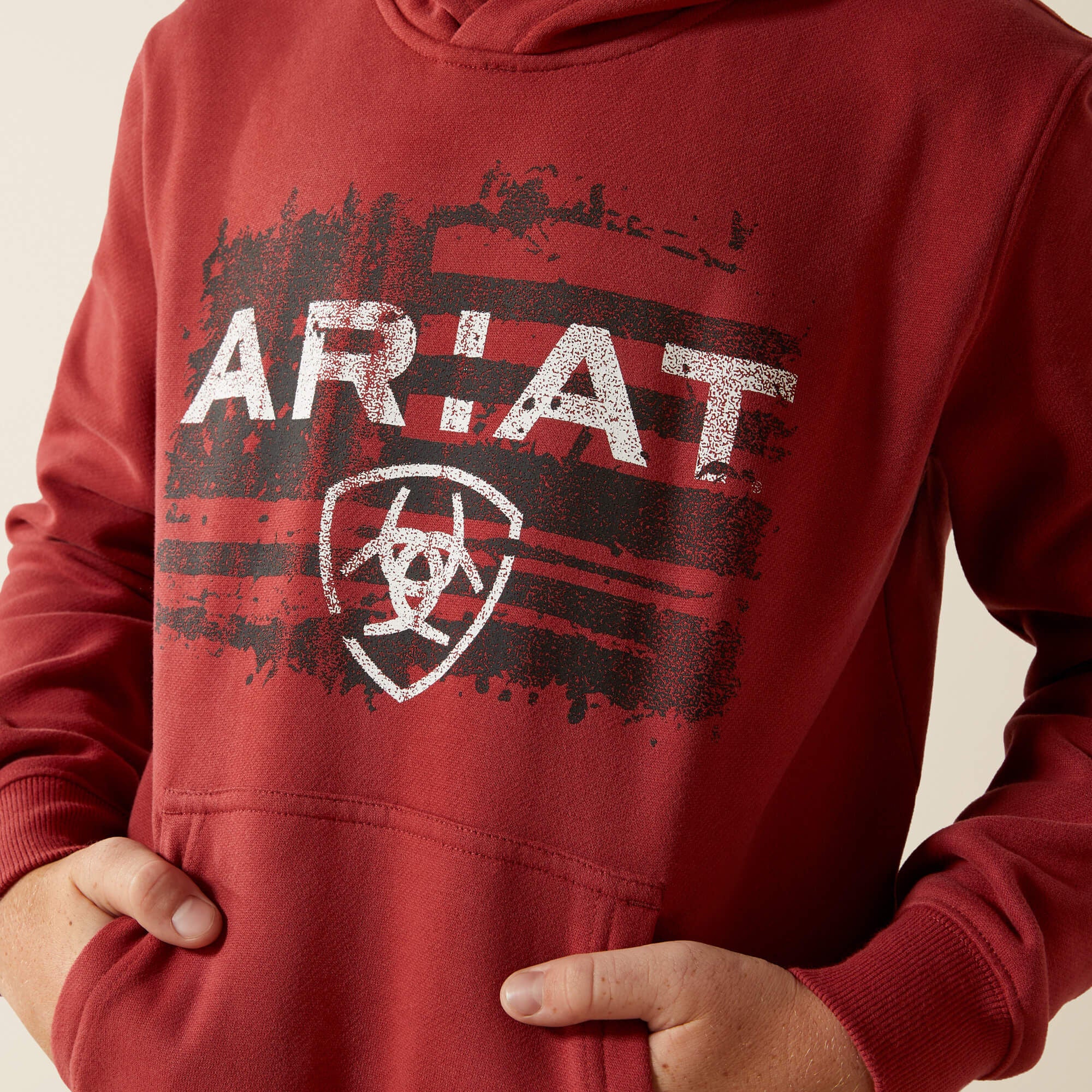 Kids Ariat Liquid Stamp Flag Hoodie | Ariat on sale