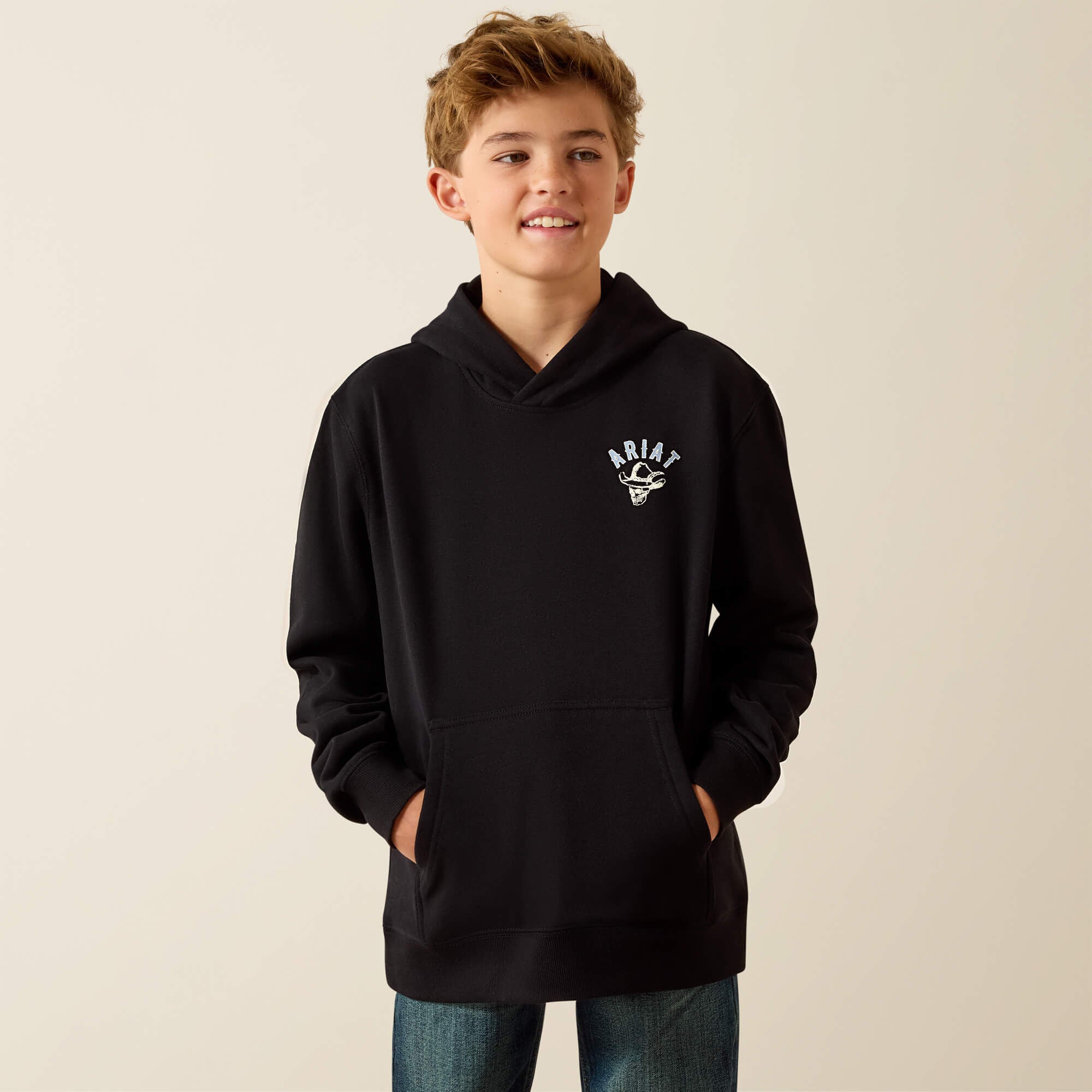 Kids Ariat Stitched Skull Hoodie | Ariat us