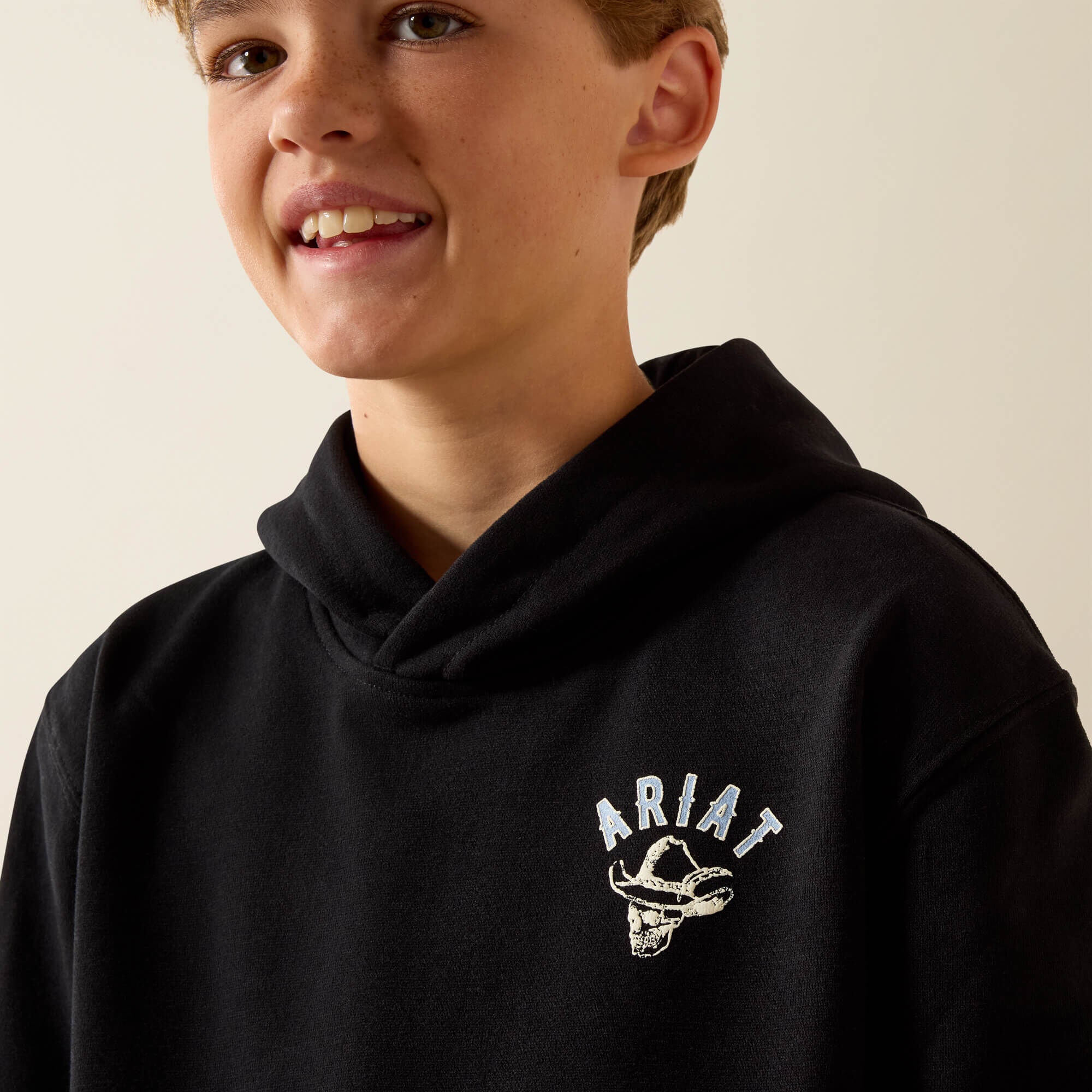 Kids Ariat Stitched Skull Hoodie | Ariat us