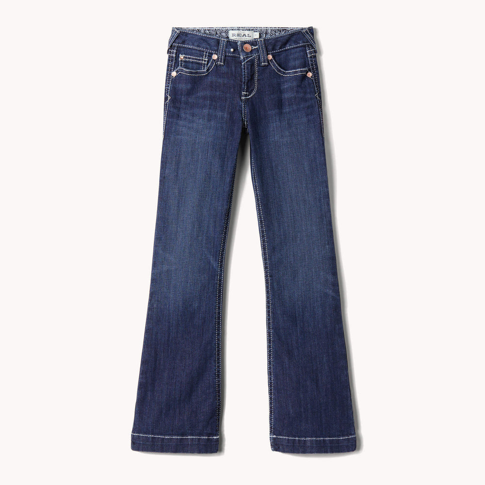 Kids Trouser Mid Rise Stretch Ella Wide Leg Jean | Ariat us