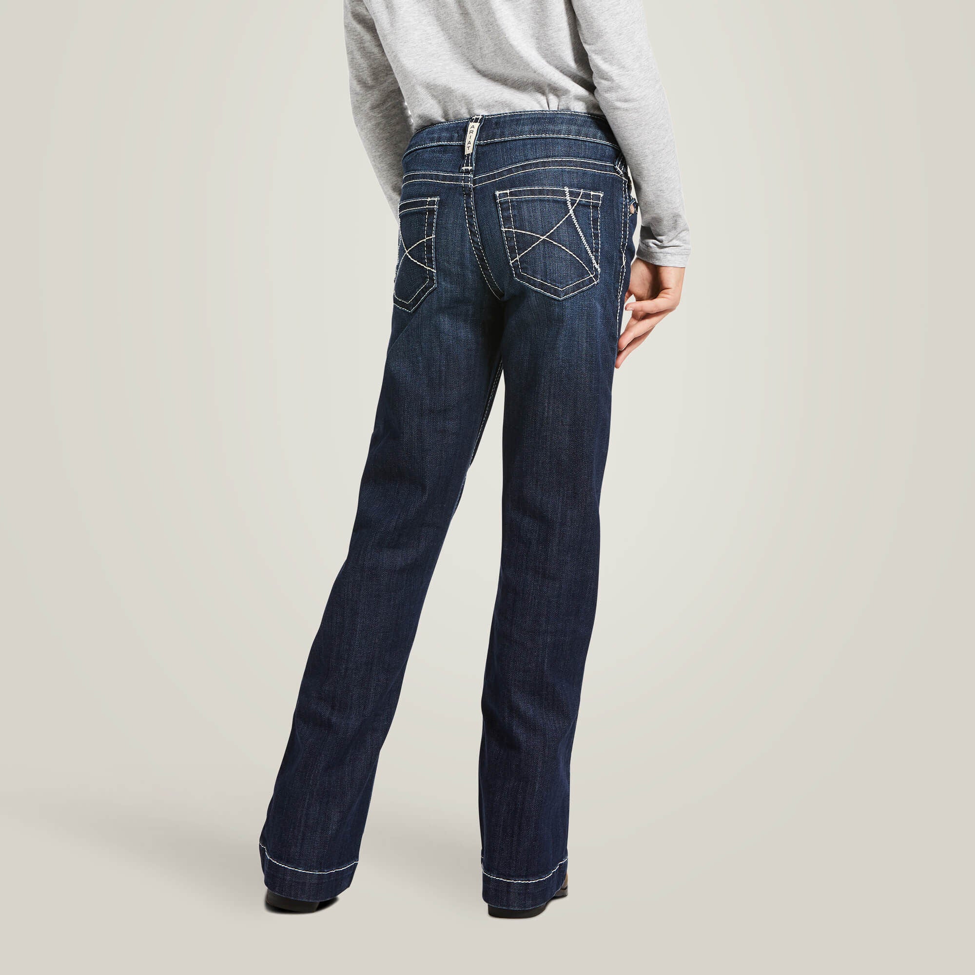 Kids Trouser Mid Rise Stretch Ella Wide Leg Jean | Ariat us