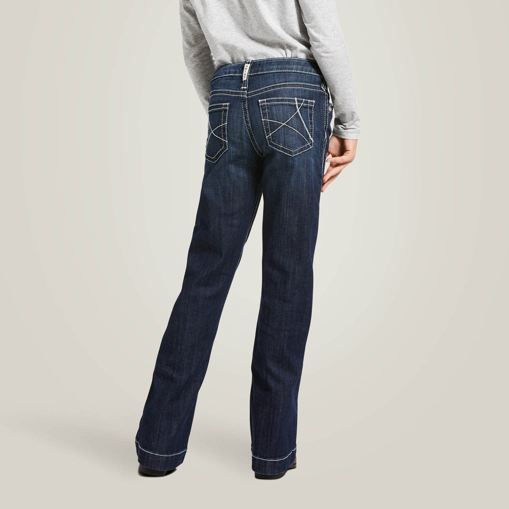 Kids Trouser Mid Rise Stretch Ella Wide Leg Jean | Ariat us