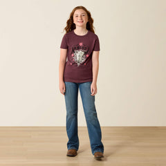 Kids Ariat Skulls Florals T-Shirt | Ariat Outlet