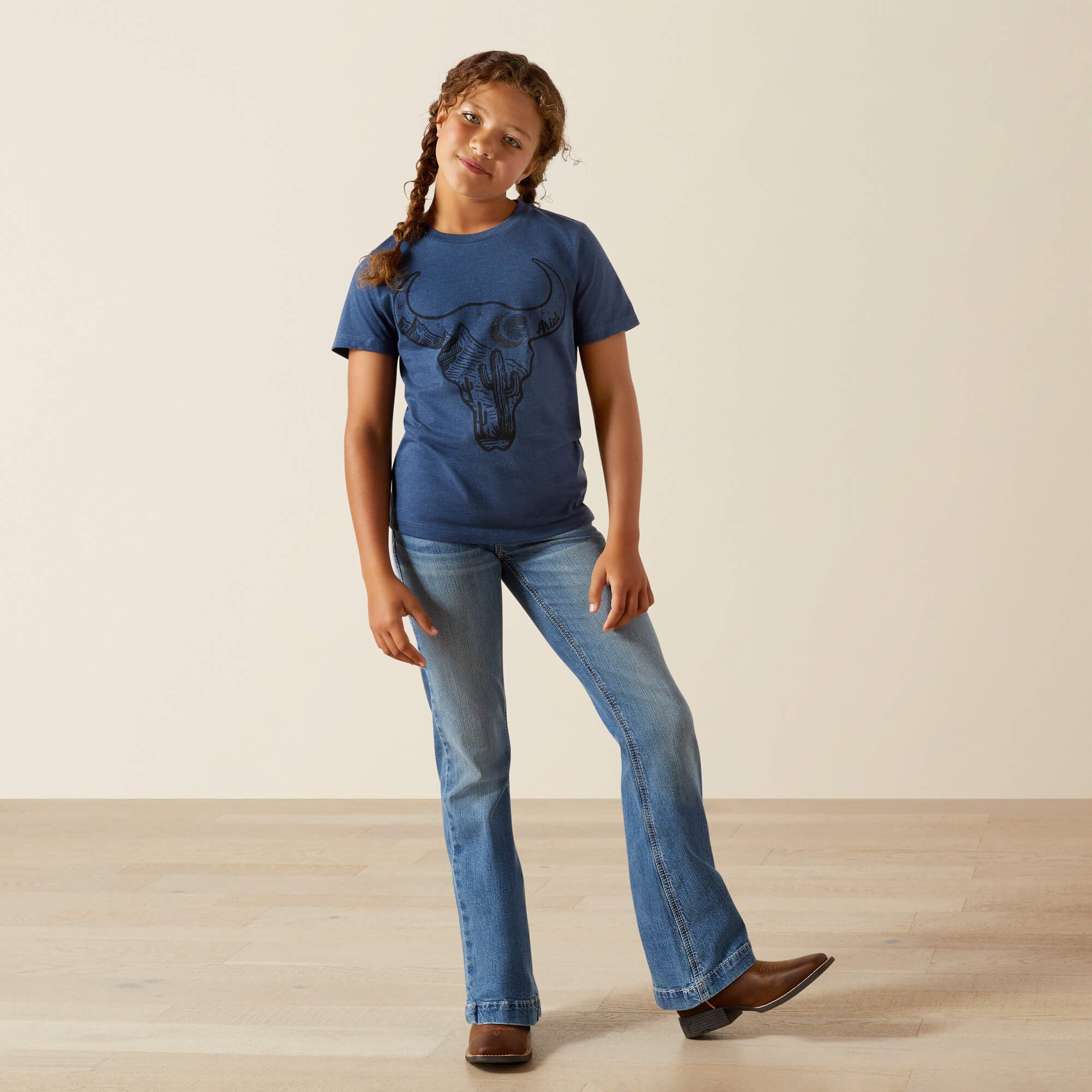 Kids Ariat Bull Night Sky T-Shirt | Ariat on sale