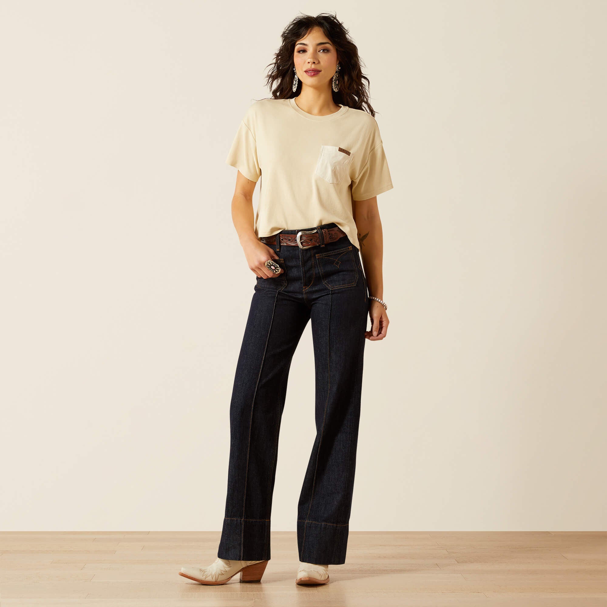 Trends Ultra High Rise Tomboy Western Utility Wide Leg Jean | Ariat Outlet